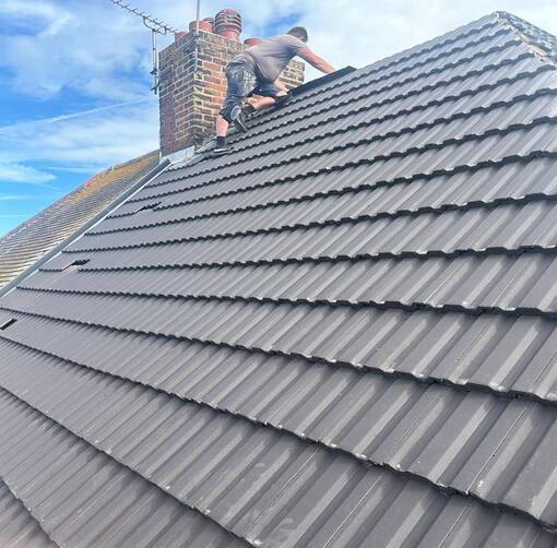 Peterborough Roofing Services 11 This is a photo of a new roof being installed in Peterborough. Installation carried out by Peterborough Roofing Services