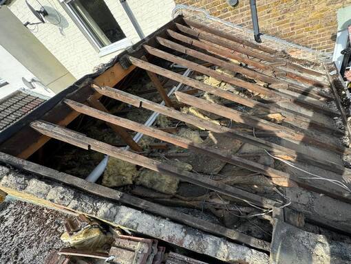 Peterborough Roofing Services 16 This is a photo of a roof needing repairs in Peterborough